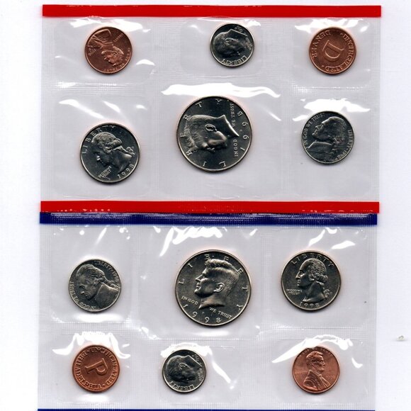 1998-P&D Uncirculated Set... 10 Coin Set... In Original US Mint Packaging - Picture 1 of 3